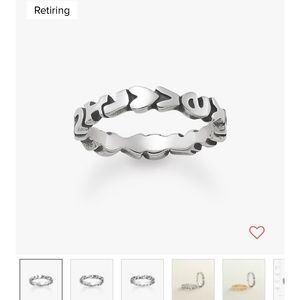 Retiring, James Avery size 7 I love you ring